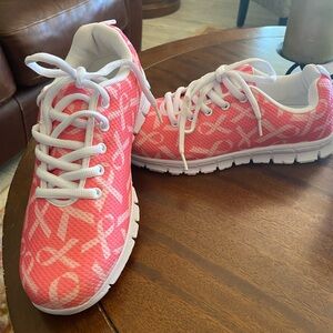 Pink Ribbon Sneakers